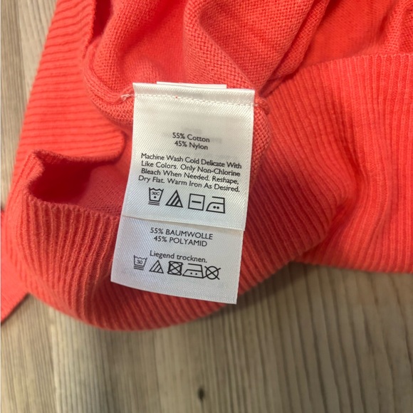 Coral Eddie Bauer Large NWT Cardigan chest is 20, length is 25 - Picture 2 of 5